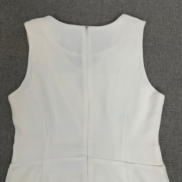J.O.A. Los Angelas White Elegant Romper Scoop Neck Large Sleeveless Lined Zipper - Picture 13 of 16